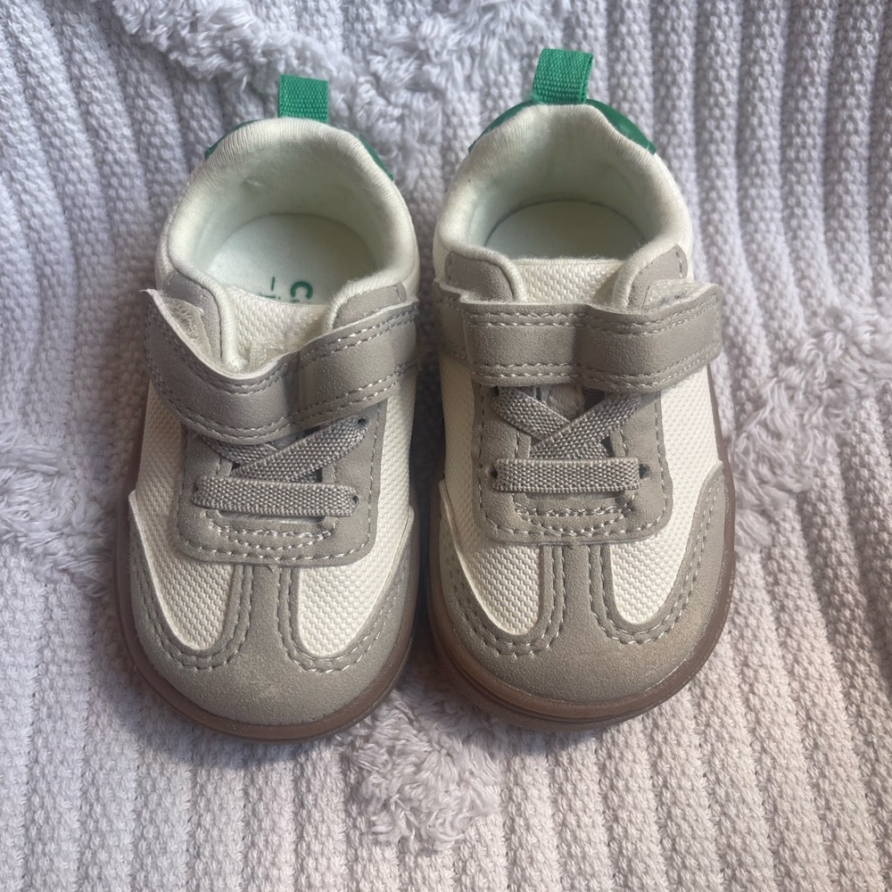 Carter's Gray and White Baby Walker Shoes